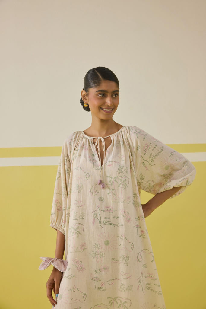 Bright Joy Kala Cotton Dress cotton by SUI in multi color for women Worldwide