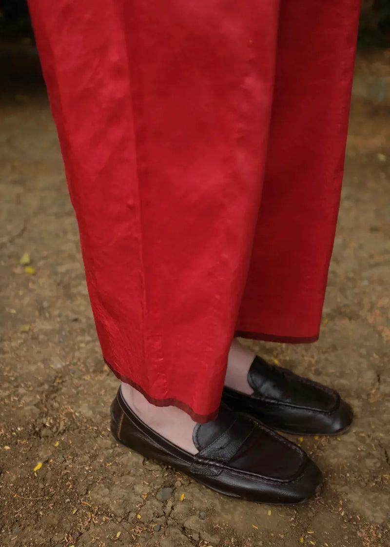 Brooke - Mason Red silk by MASON AND MILL in red color for women Worldwide