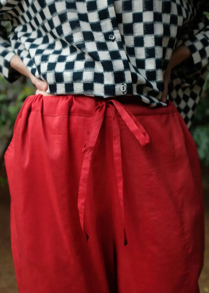 Brooke - Mason Red silk by MASON AND MILL in red color for women Worldwide