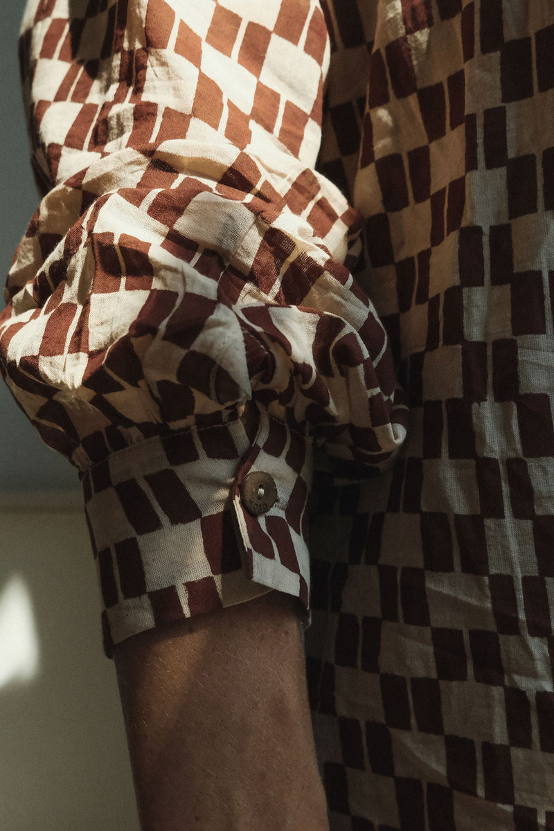 Artist Smock — Brown Matchstick by World of Crow in brown color for women Worldwide