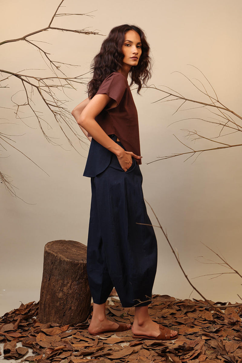 Brown & Blue Sevi Suga Set (2 PCS) 100% cotton by Mati in multi color for women Worldwide