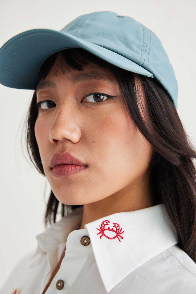 By The Sea Organic Cotton Classic Shirt poplin by SUI in white color for women Worldwide
