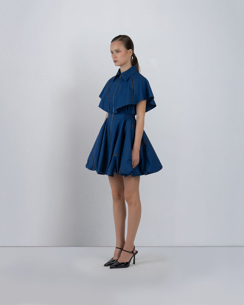 CAPRI BUBBLE DRESS - Lapis dress by Leh Studios in lapis for women Worldwide