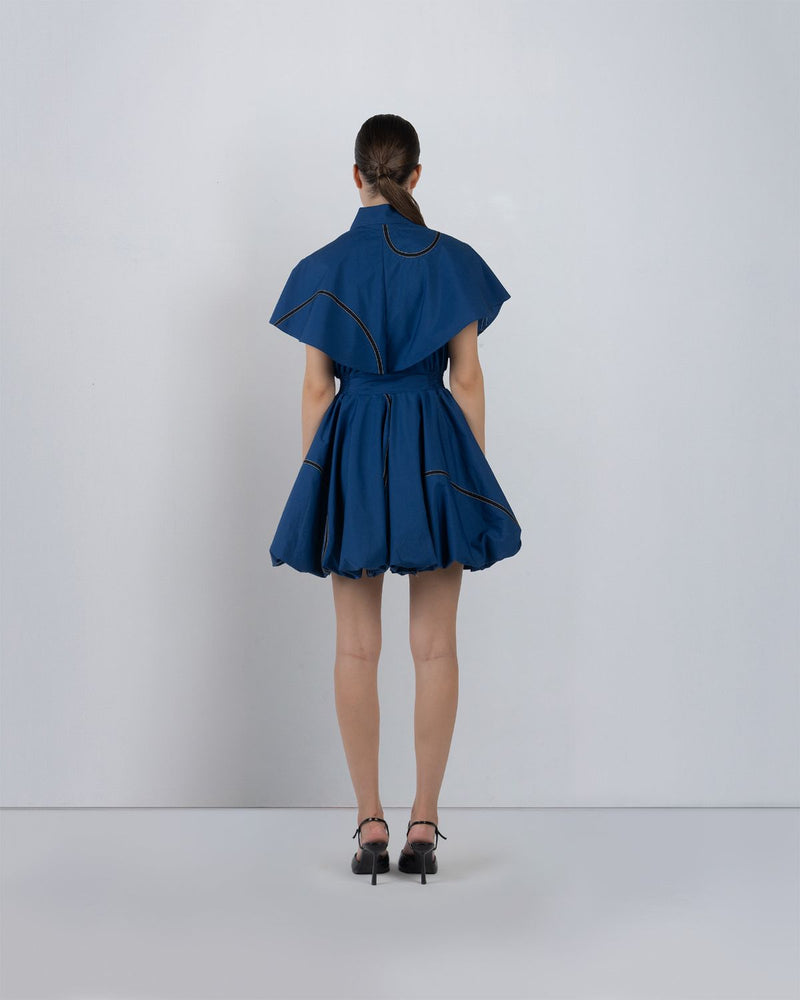 CAPRI BUBBLE DRESS - Lapis dress by Leh Studios in lapis for women Worldwide