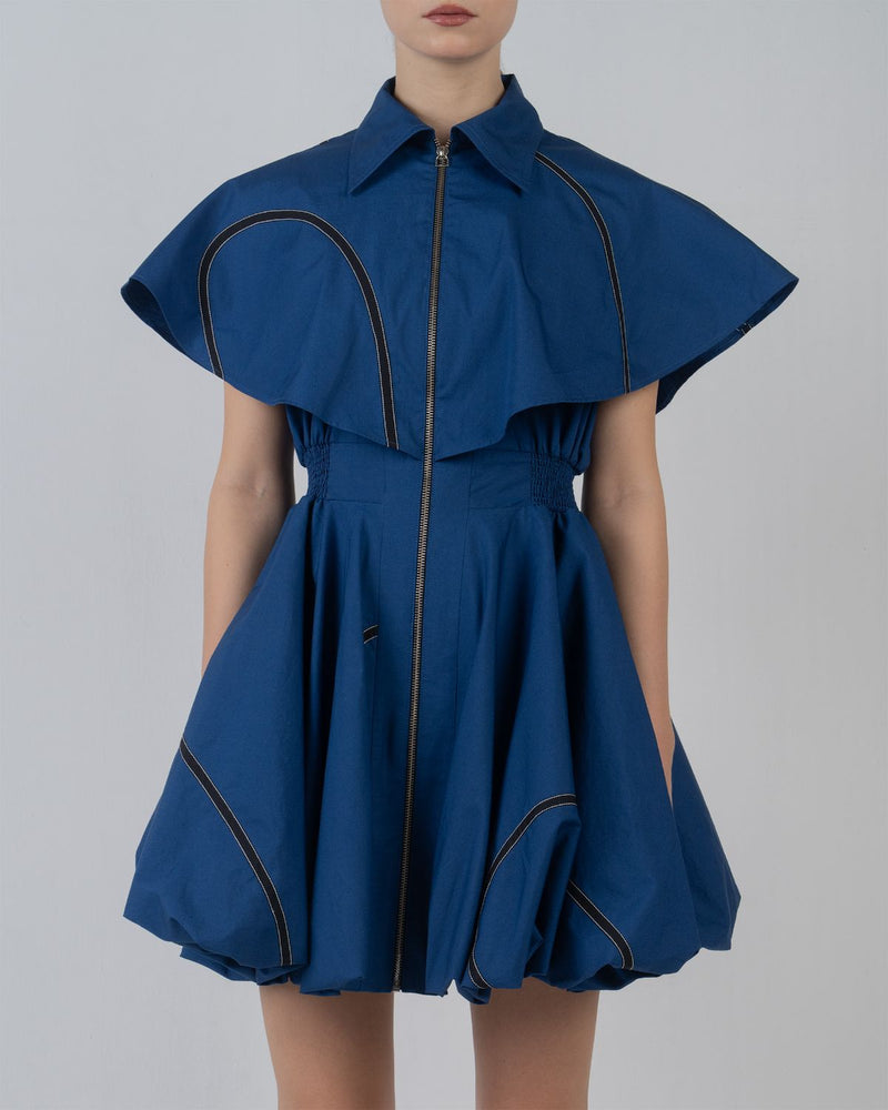 CAPRI BUBBLE DRESS - Lapis dress by Leh Studios in lapis for women Worldwide