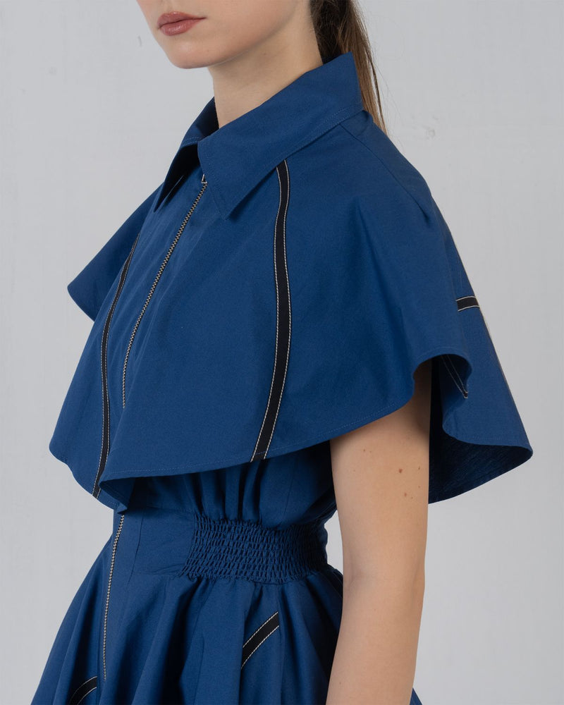 CAPRI BUBBLE DRESS - Lapis dress by Leh Studios in lapis for women Worldwide