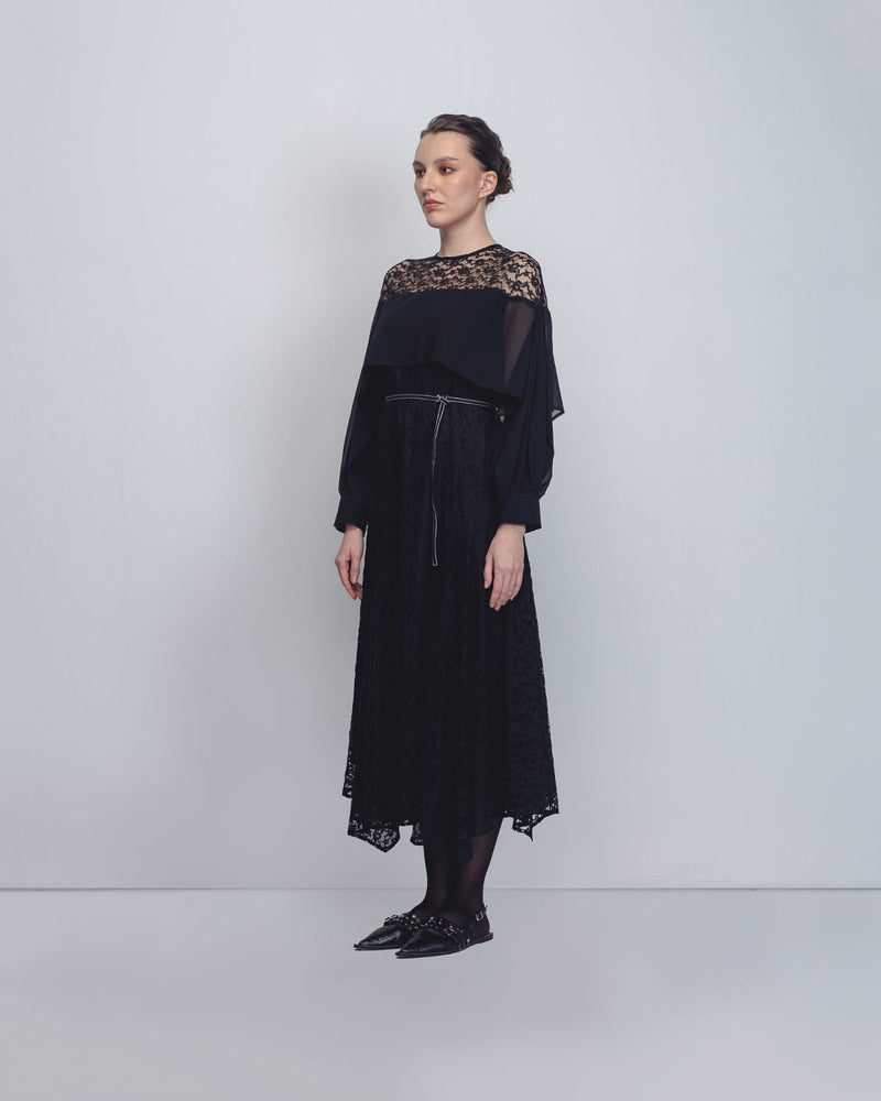 Cath Dress - Black by Leh Studios in black color for women Worldwide