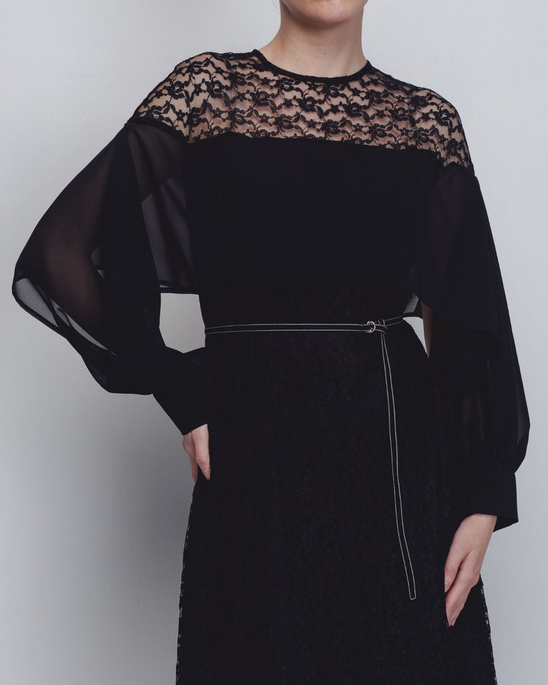 Cath Dress - Black by Leh Studios in black color for women Worldwide