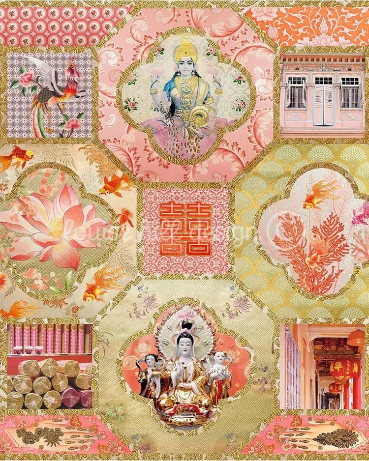 Chinoiserie In Gold & Blush Pinks