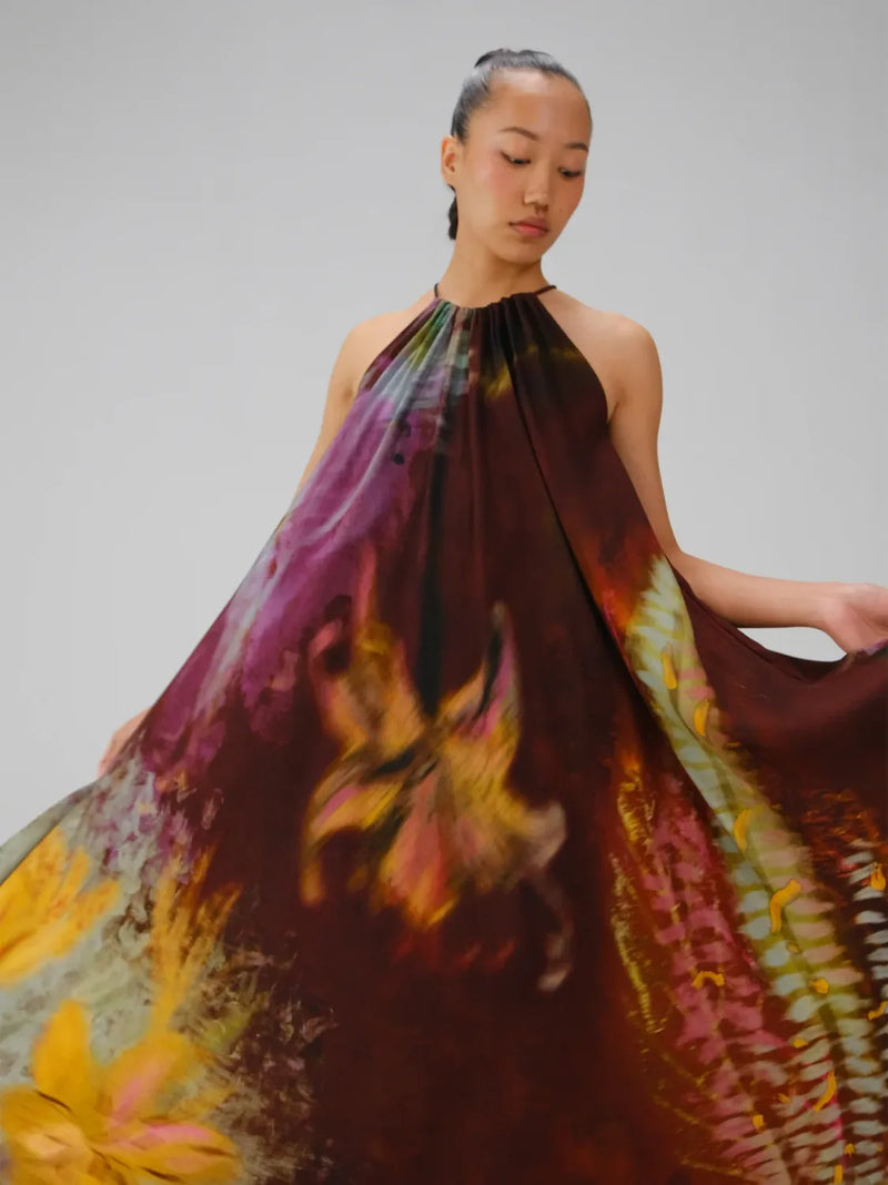 Circle Long Dress - X-Ray cotton by CORD for women Worldwide