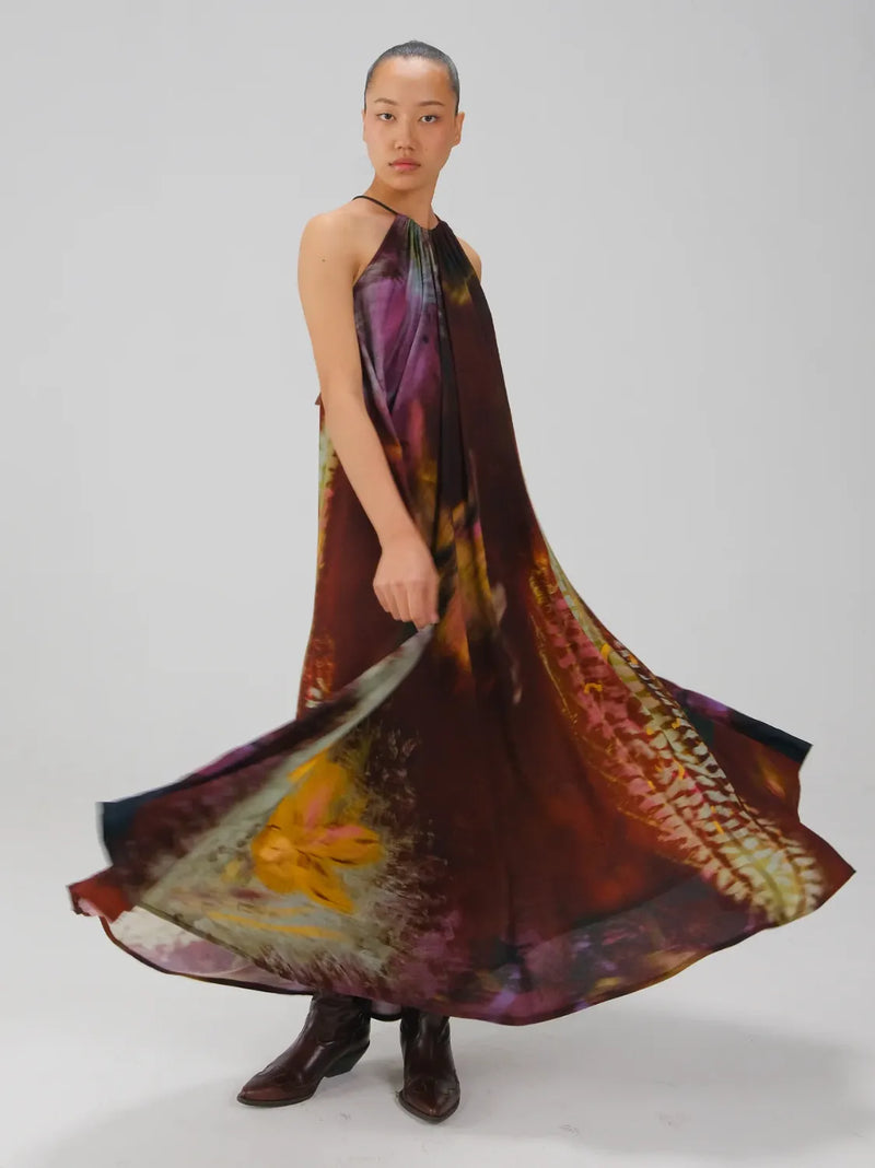 Circle Long Dress - X-Ray cotton by CORD for women Worldwide