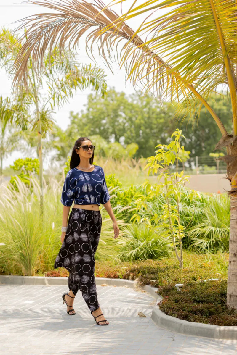CIR SHIB WRAP DHOTI-BLACK silk by Dyelogue in black color for women Worldwide