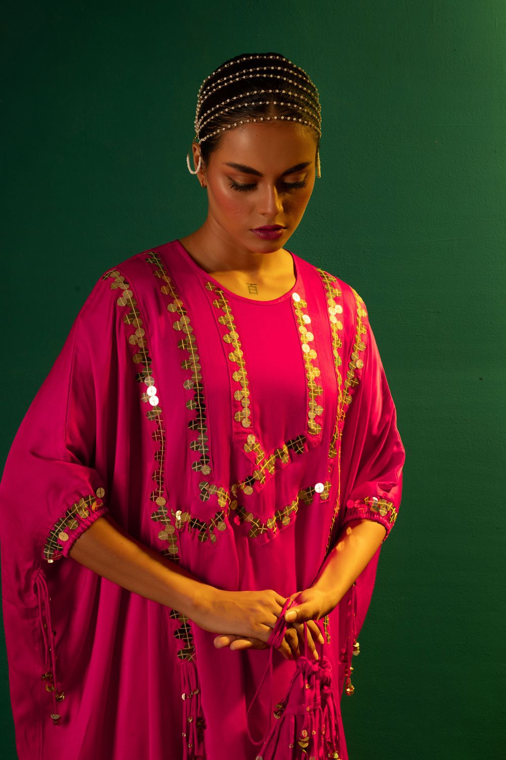 Chamakeen Tora Tunic with Dhoti Skirt