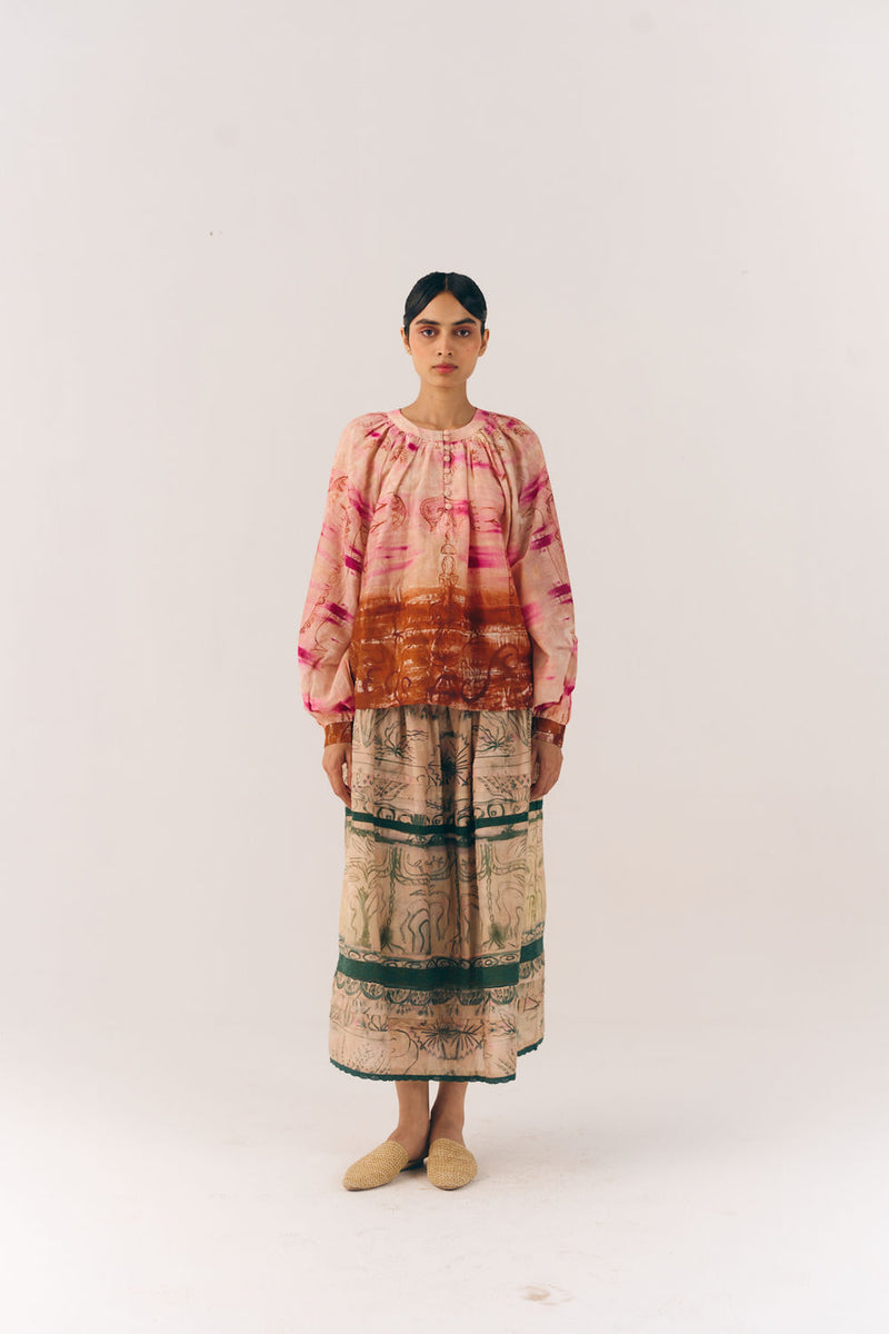 Lido Top-Sai cotton silk top and shirts by CORD in multi-color for women Worldwide