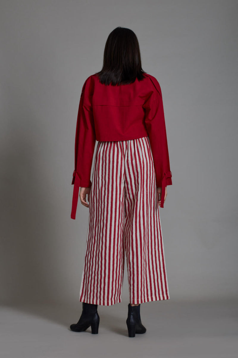 COVER SMOCKED RE SET - RED ( 3PCS) Co-ord Set by Mati for women Worldwide