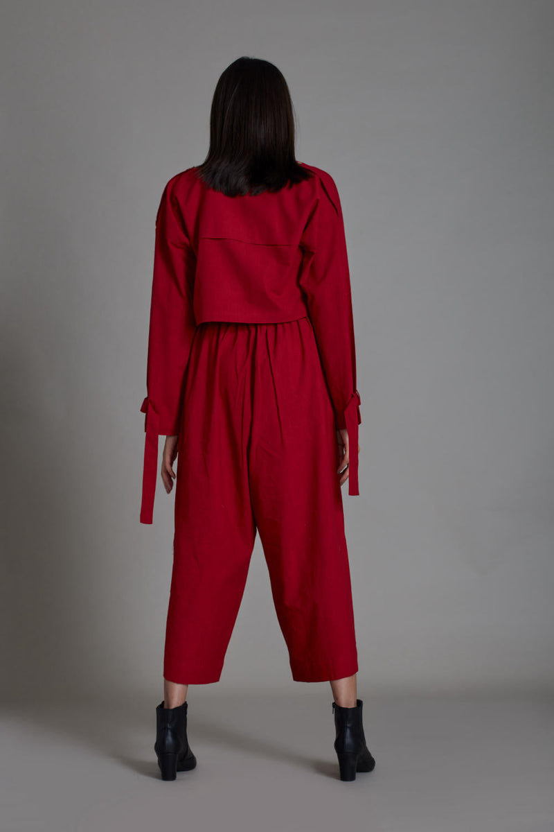 COVER SOLITAIRE SET - RED (SET OF 3) Co-ord Set by Mati for women Worldwide