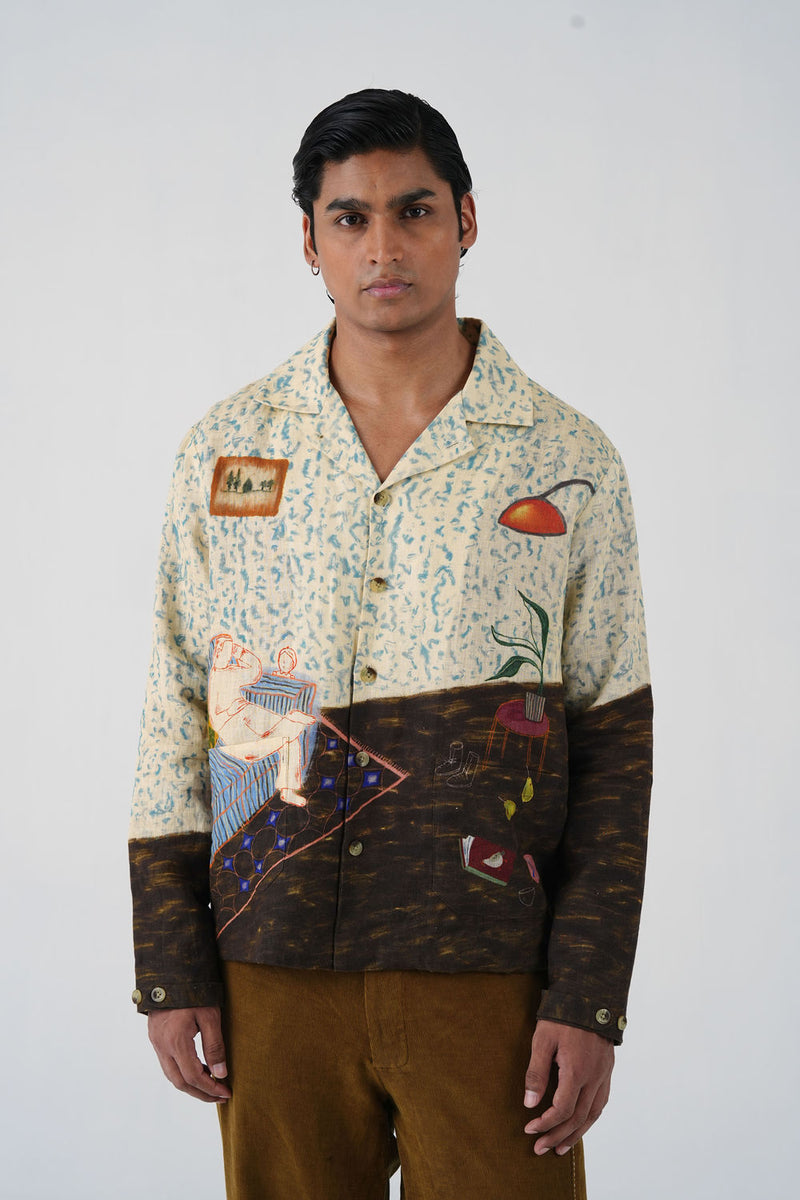 Archive Jacket-Comic Book linen jacket by CORD MEN in multi-color for men Worldwide