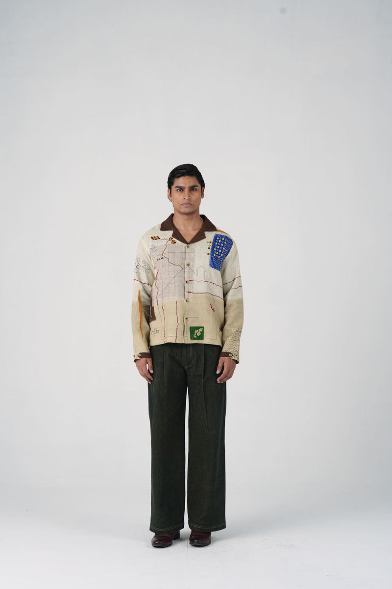 Archive Set-Mood Board linen co-ord set by CORD MEN in multi-color for men Worldwide