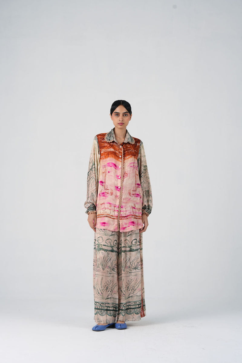 Moira Set-Sai satin co-ord set by CORD in multi-color for women Worldwide