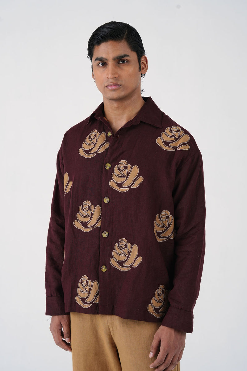 Tram Jacket-Rose Bloom linen jacket by CORD MEN in multi-color for men Worldwide
