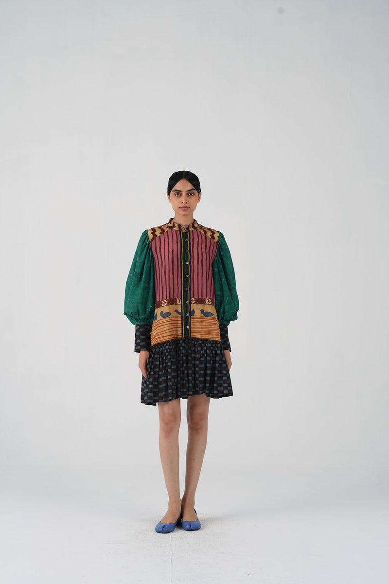 Ruth Dress-Fresco cotton dress by CORD in multi-color for women Worldwide