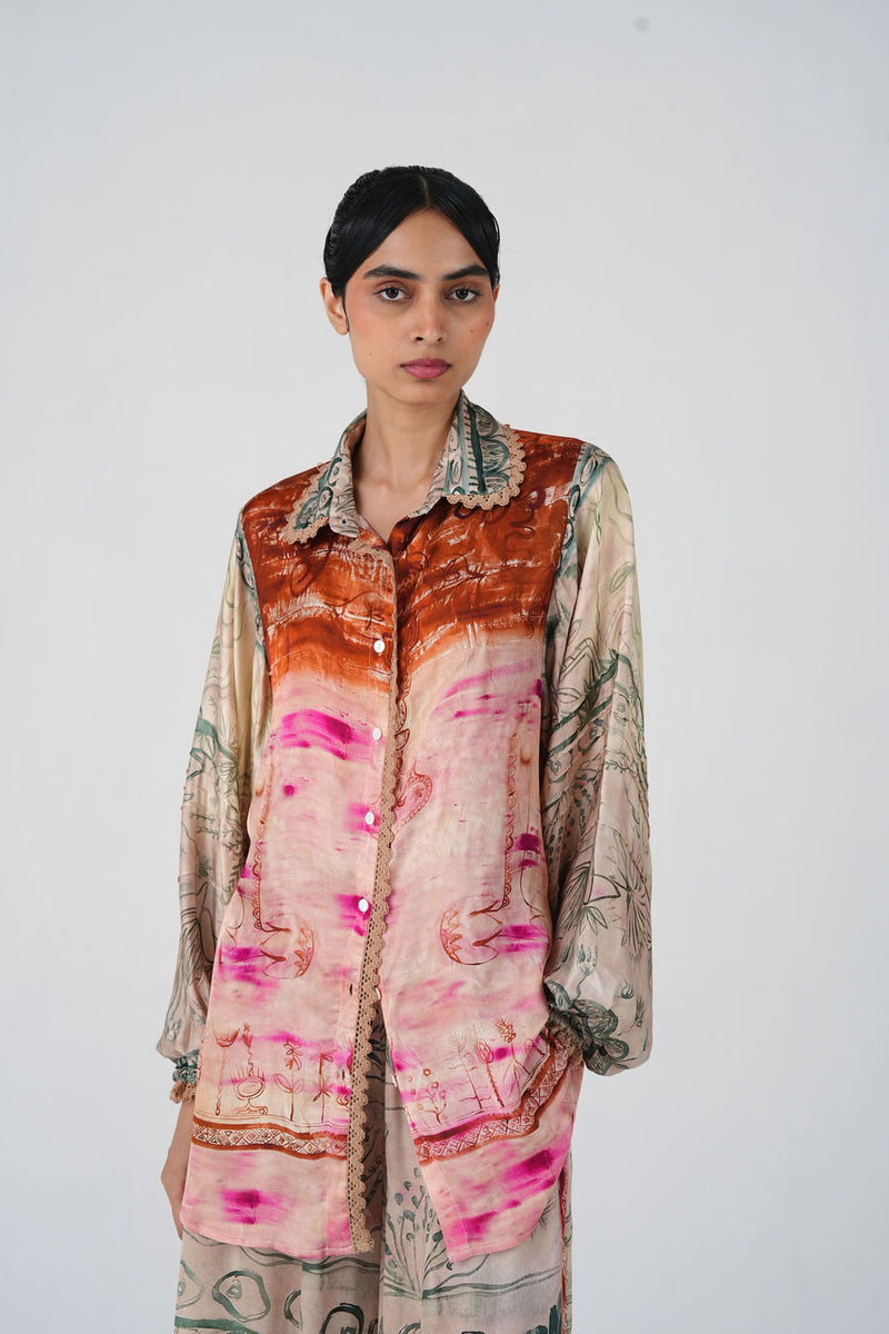 Moira Shirt-Sai satin top/shirt by CORD in multi-color for women Worldwide