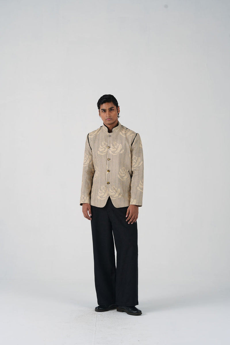 Marshel Blazer Set-Striped Rose linen co-ord set by CORD MEN in multi-color for men Worldwide
