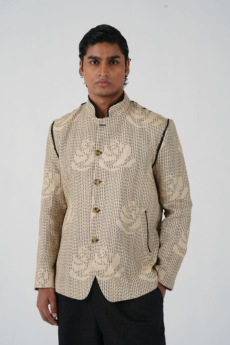 Marshel Blazer-Striped Rose linen jacket by CORD MEN in multi-color for men Worldwide