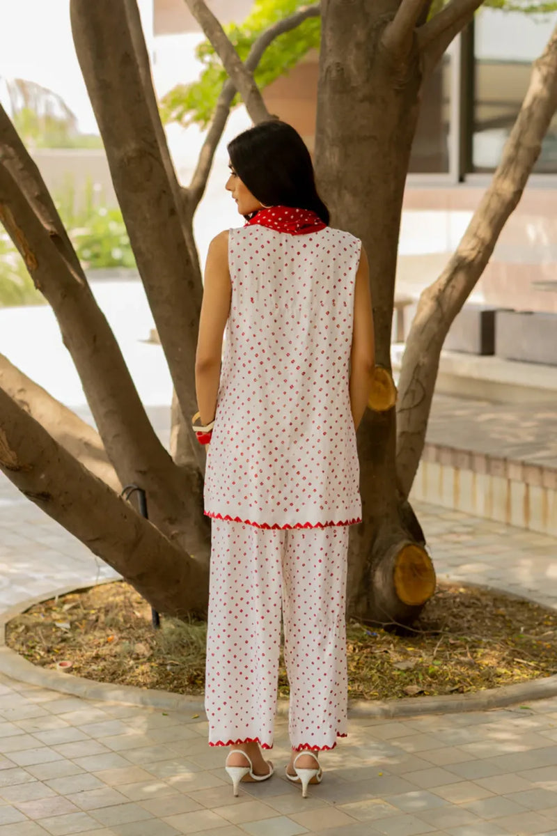 COWL PANT SET WITH SL TOP-WHITE silk by Dyelogue in white color for women Worldwide