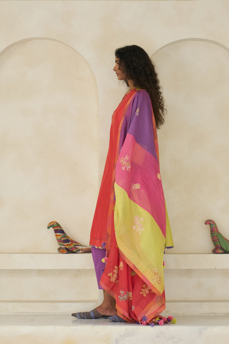 Kiara Set cotton by SWATTI KAPOOR in multi color for women Worldwide