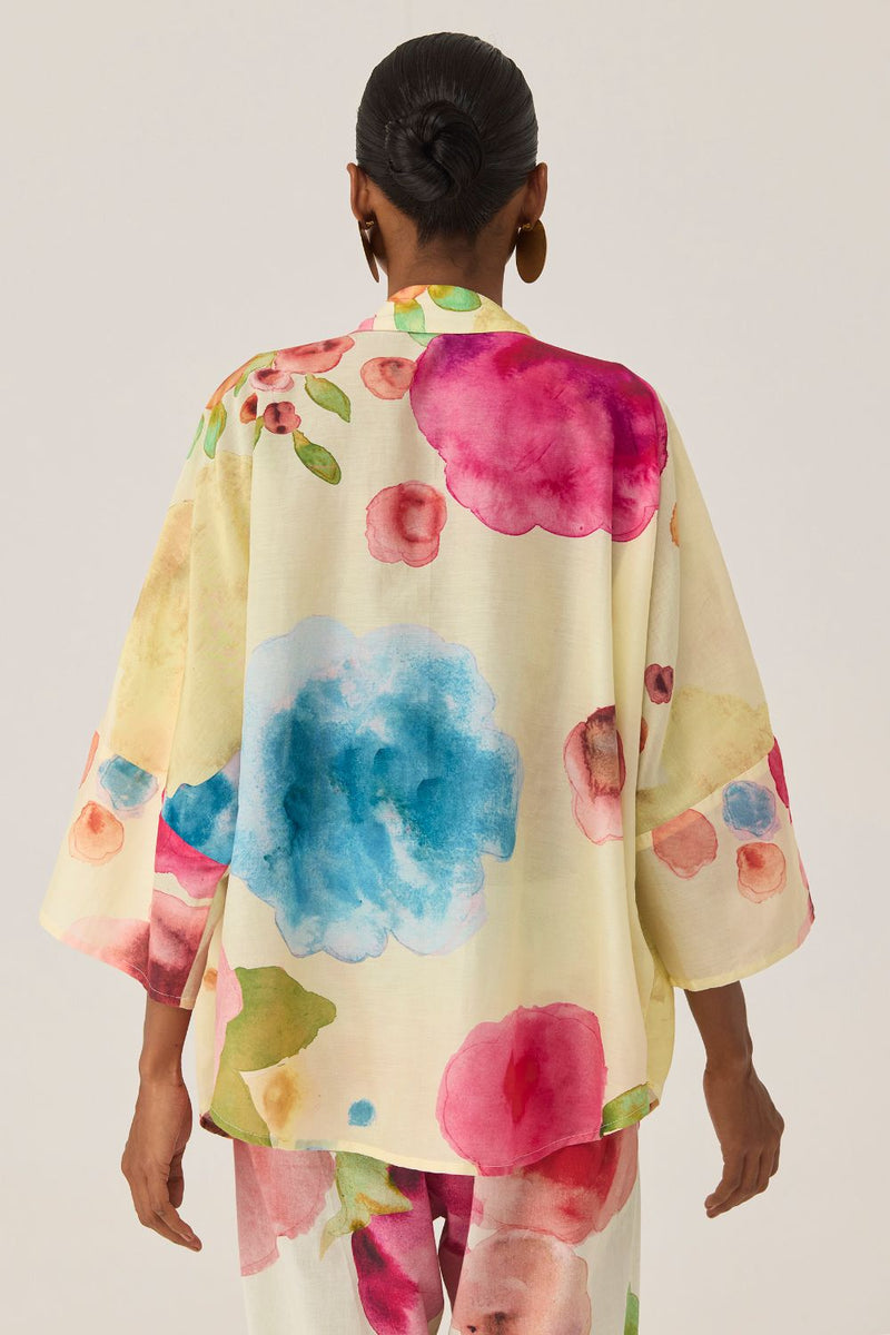 Californian Poppies Co-ord Set silk by World of SiSa for women Worldwide