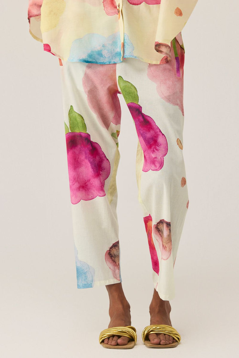 Californian Poppies Co-ord Set silk by World of SiSa for women Worldwide