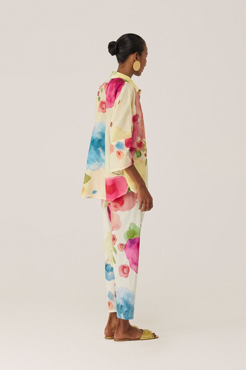 Californian Poppies Co-ord Set silk by World of SiSa for women Worldwide