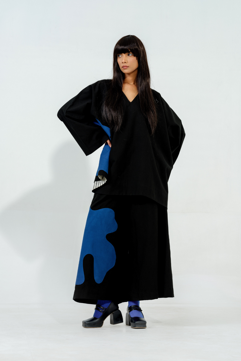 Cumin pants-(Black + Blue) cotton matty pants/trousers by Stoique in black, blue for women Worldwide