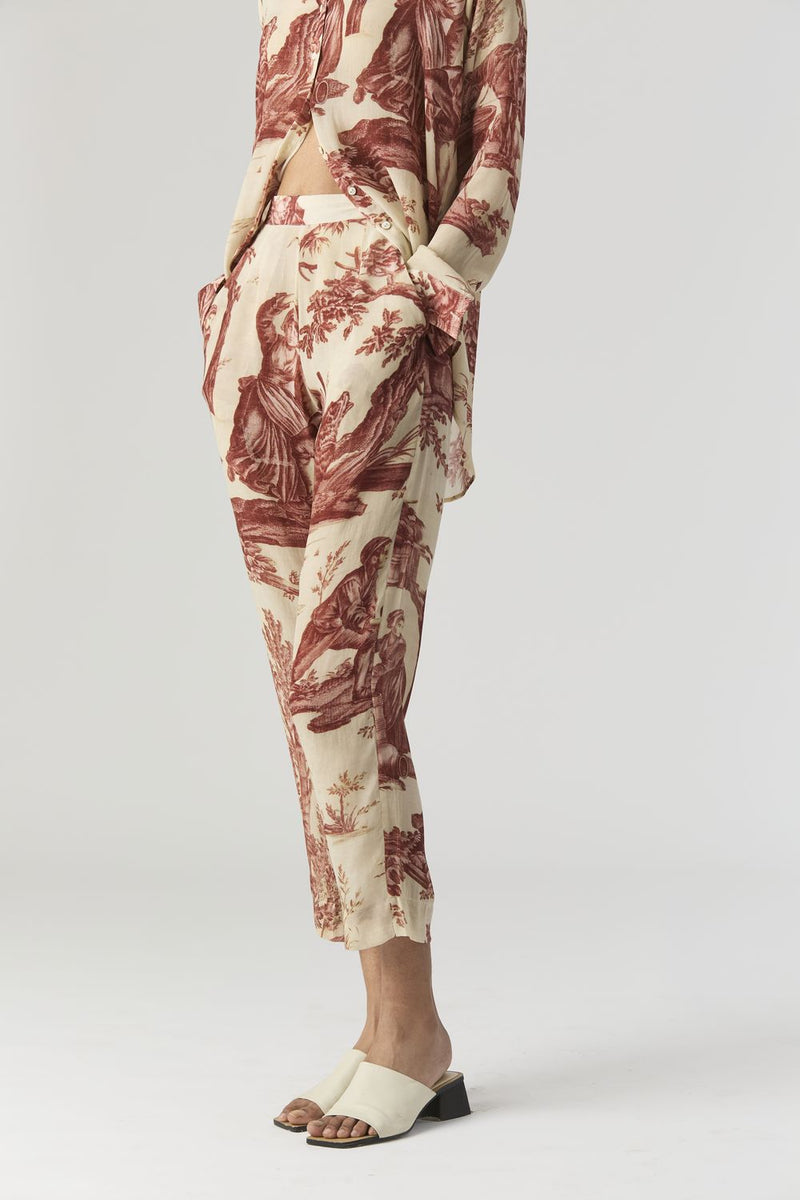 CABRIDET CO-ORD SET by Yam in red color for women Worldwide