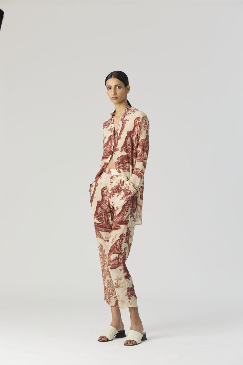 CABRIDET CO-ORD SET by Yam in red color for women Worldwide