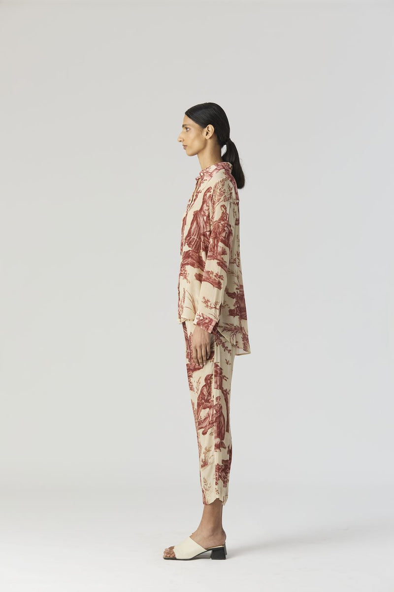 CABRIDET CO-ORD SET by Yam in red color for women Worldwide