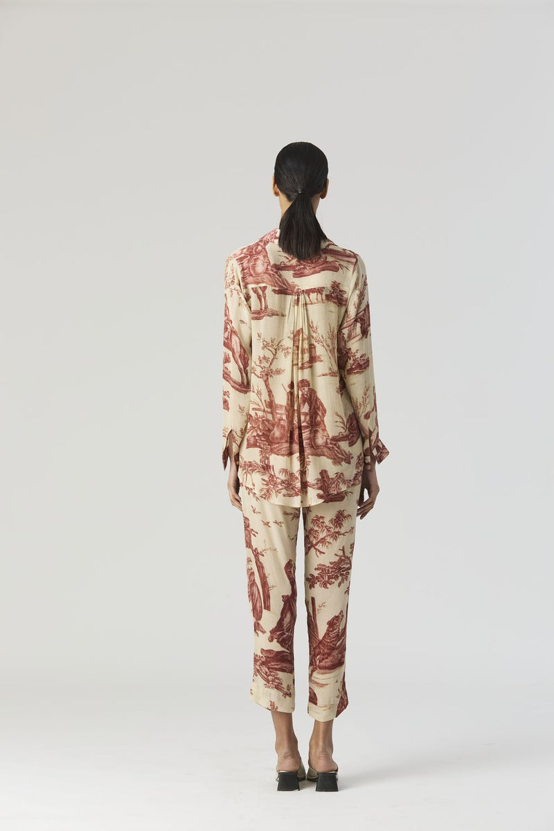 CABRIDET CO-ORD SET by Yam in red color for women Worldwide