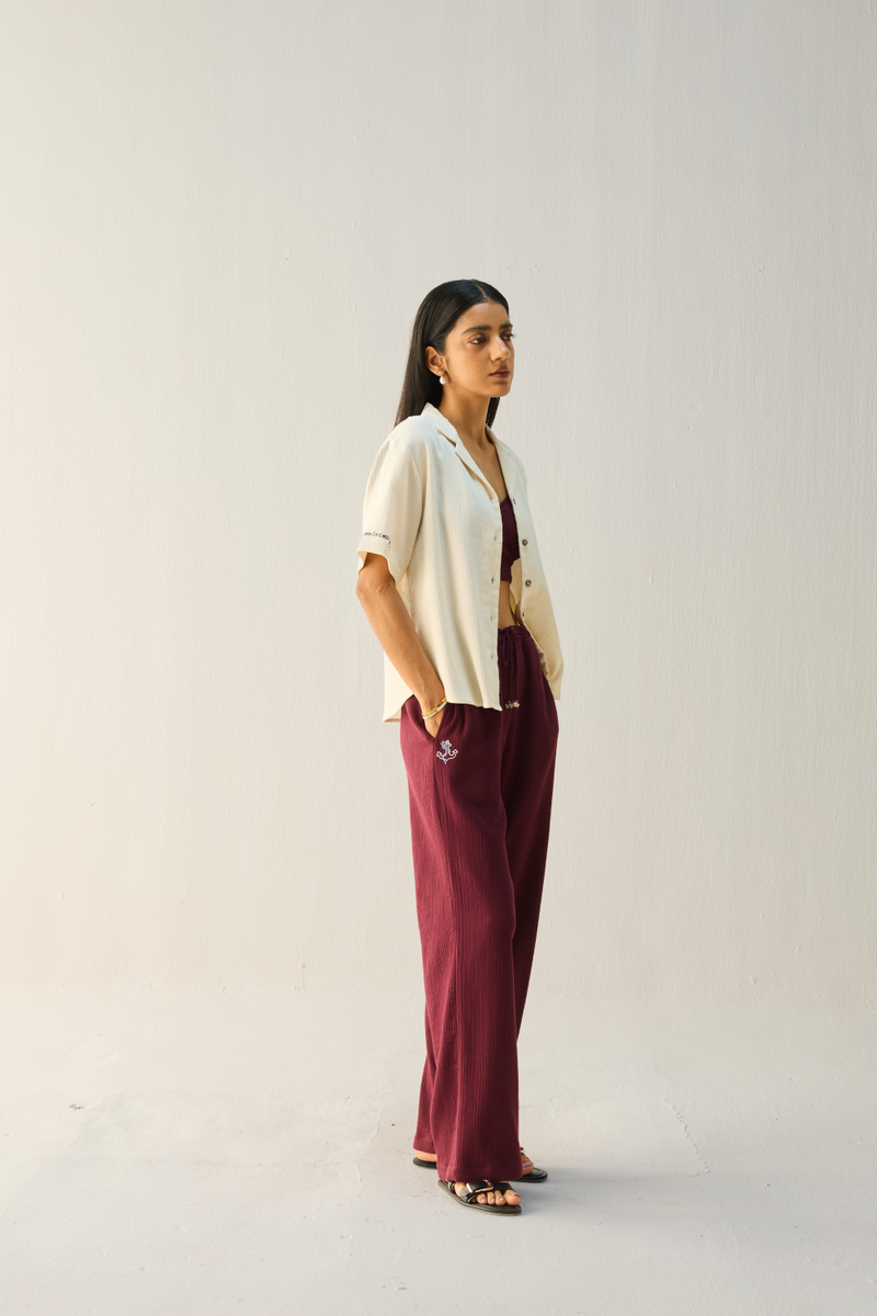 Call Of The Ocean Organic Cotton Shirt cotton by Sui in white color for women Worldwide