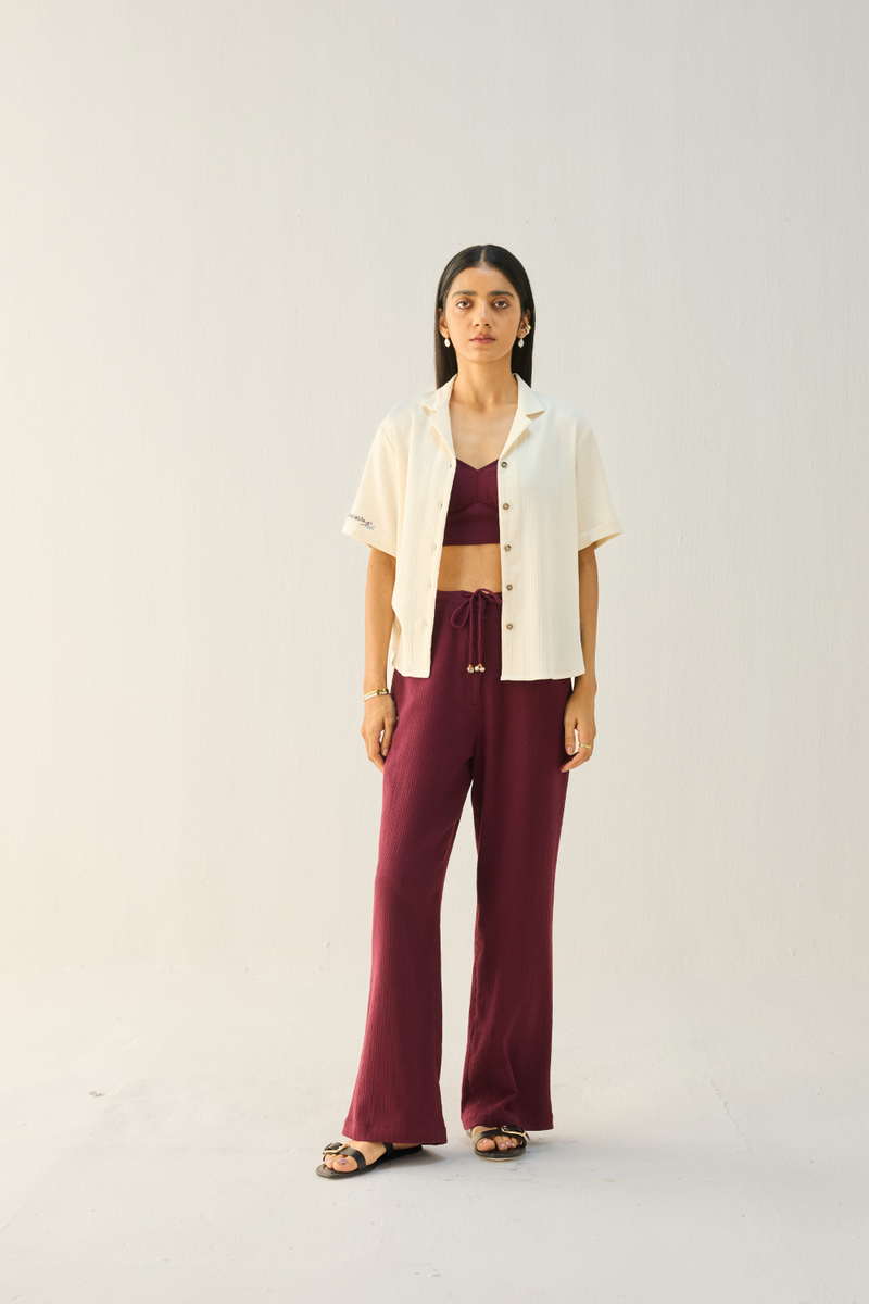 Call Of The Ocean Organic Cotton Shirt cotton by Sui in white color for women Worldwide