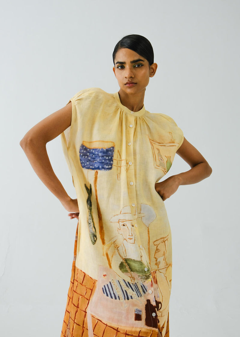 Cap Sleeve Dress-Fisherman by CORD for women Worldwide