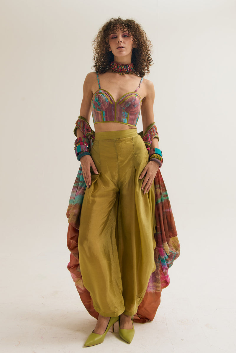Ira Set habutai silk co-ord set by Capisvirleo in ivory for women Worldwide