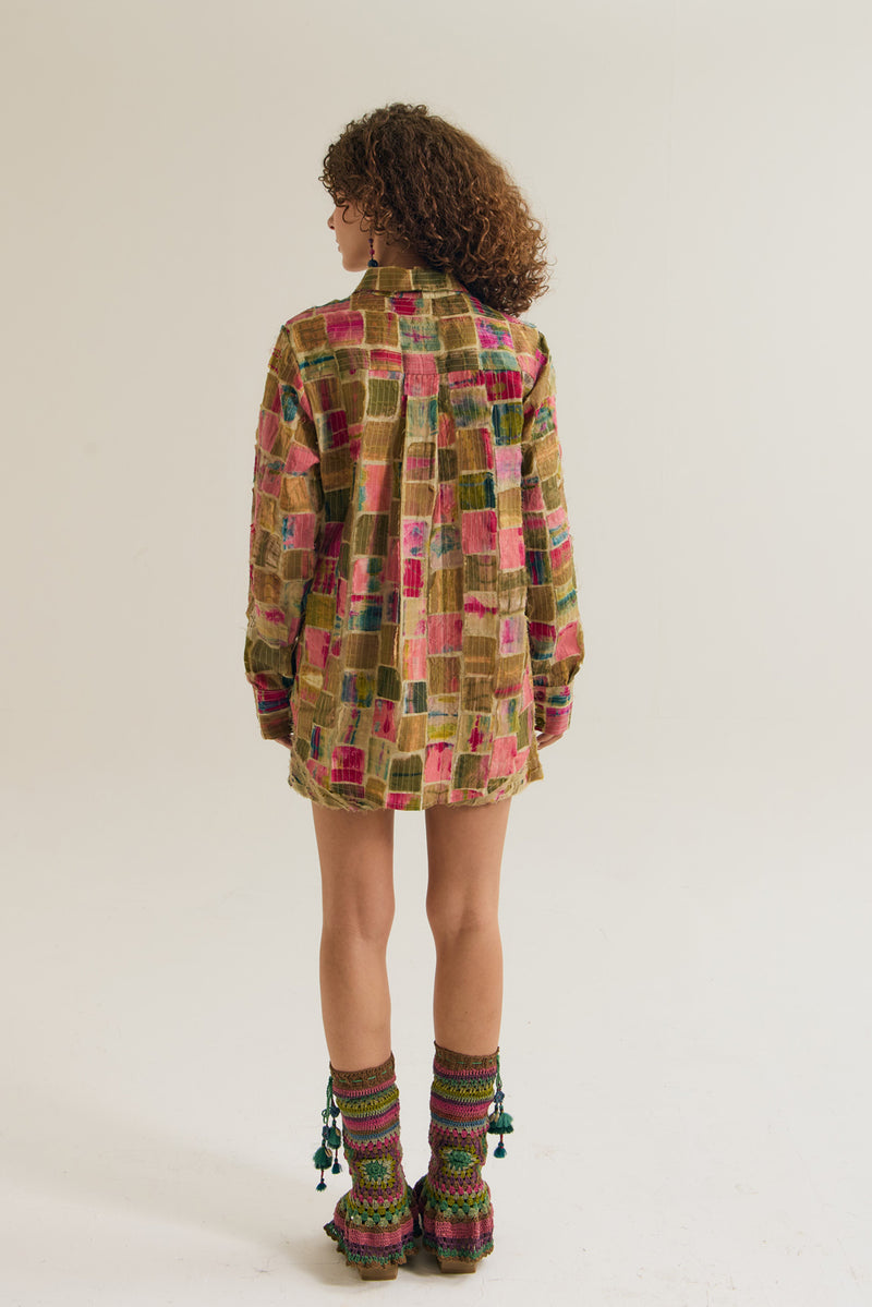 Cosmos Shirt chanderi silk top/shirt by Capisvirleo in off white for women Worldwide