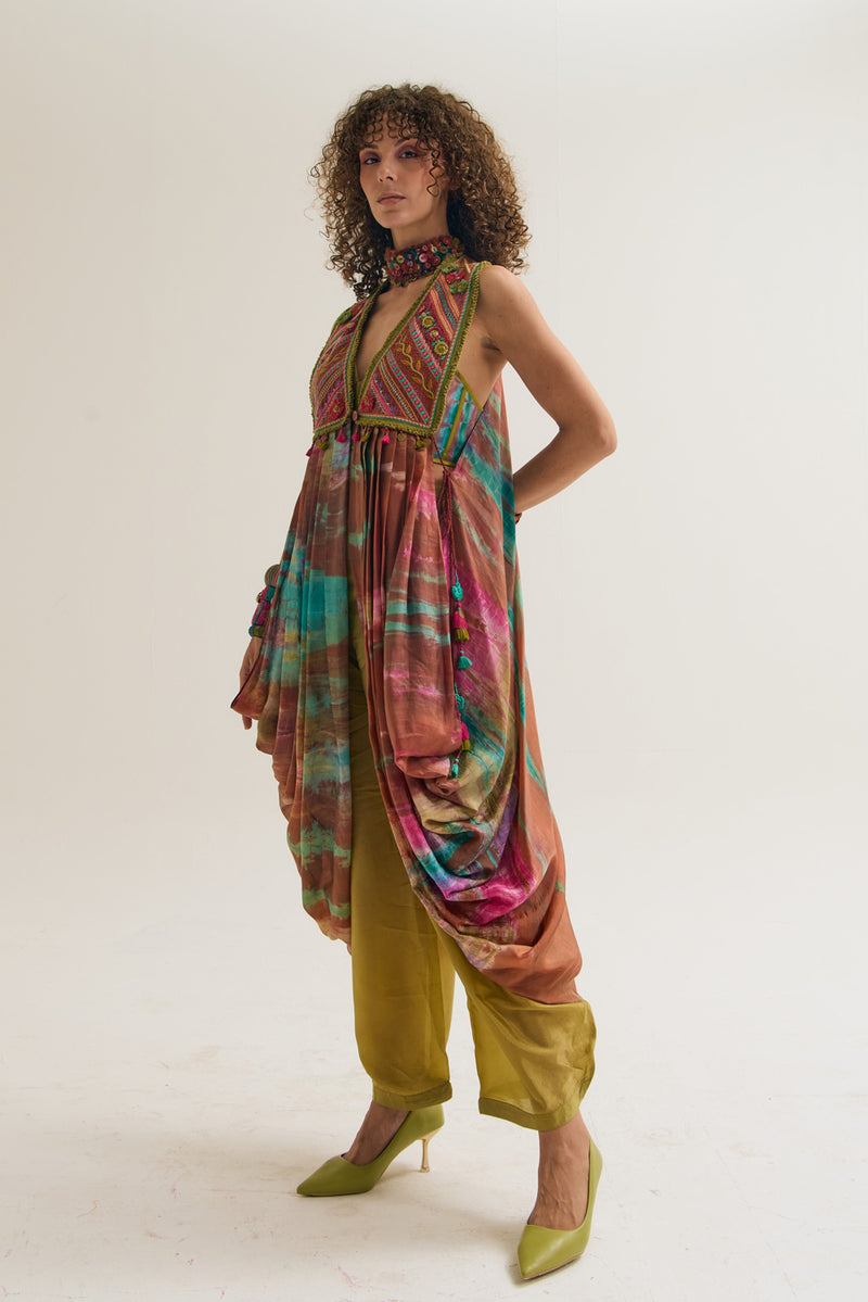Ira Set habutai silk co-ord set by Capisvirleo in ivory for women Worldwide