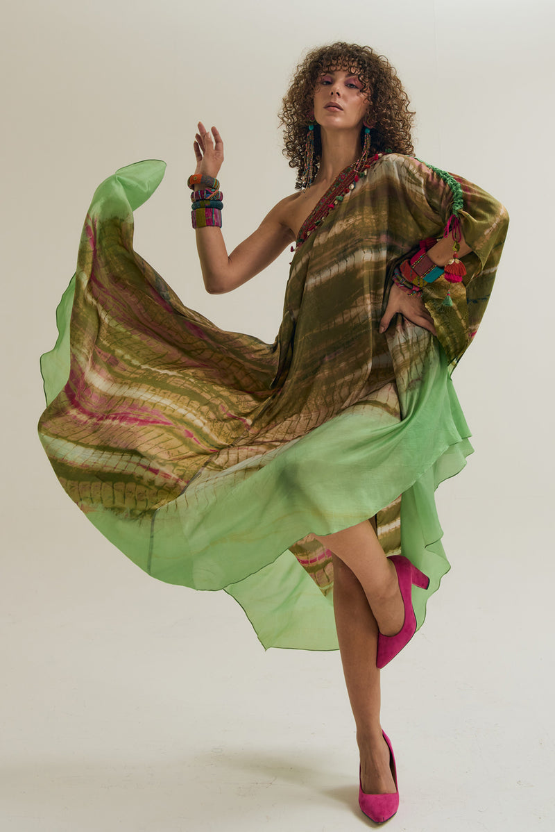 Heather Dress habutai silk dress by Capisvirleo in pink for women Worldwide