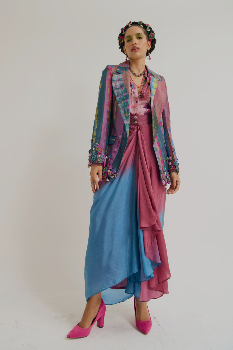 Laburnum Blazer habutai silk jacket/overlay by Capisvirleo in lavender for women Worldwide