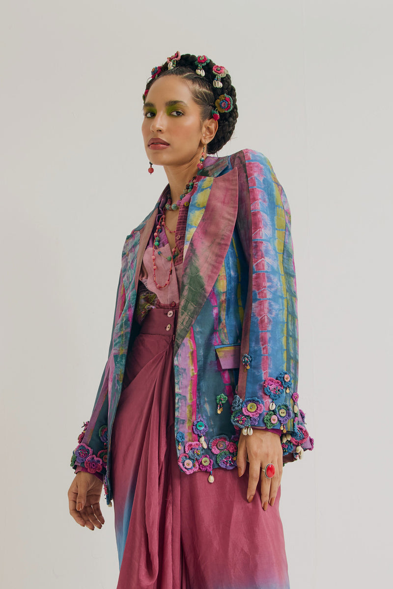 Laburnum Blazer habutai silk jacket/overlay by Capisvirleo in lavender for women Worldwide
