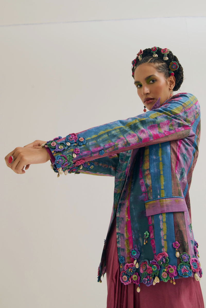 Laburnum Blazer habutai silk jacket/overlay by Capisvirleo in lavender for women Worldwide