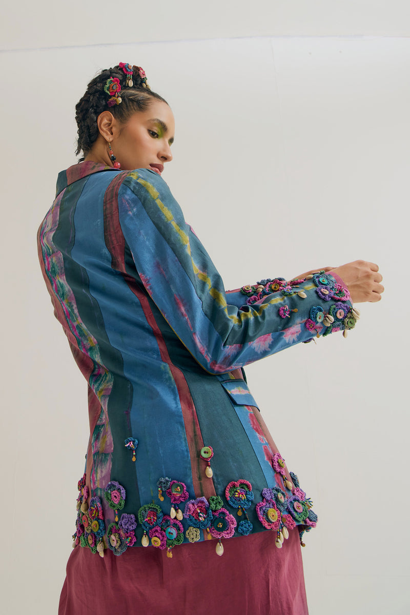Laburnum Blazer habutai silk jacket/overlay by Capisvirleo in lavender for women Worldwide