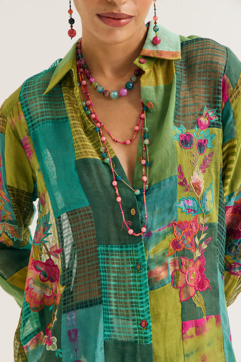 Paako Shirt jute,linen,silk top/shirt by Capisvirleo in pink for women Worldwide